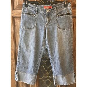 M.G.Y Women's‎ Low Rise Jean Capri Size 7 Y2K Light Wash